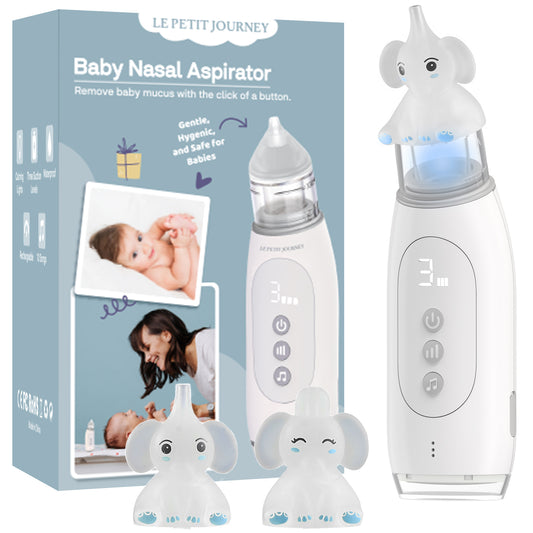 Nasal Aspirator for Baby with Elephant Tip, Electric Baby Nose Sucker, Baby Nasal Aspirator, Nose Sucker for Baby, Electric Nose Suction for Baby, Booger Sucker for Baby & Toddler with Music and Light