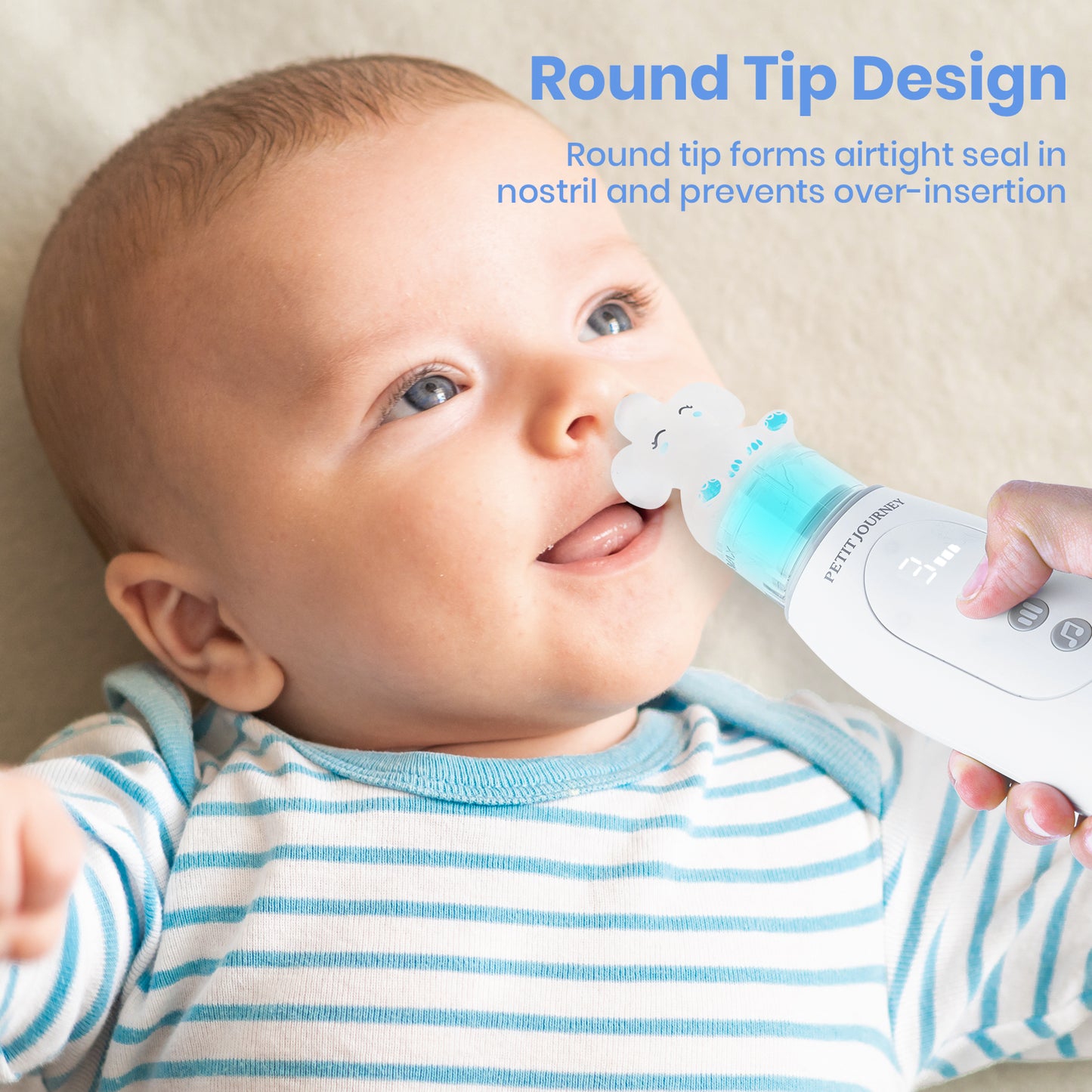 Nasal Aspirator for Baby with Elephant Tip, Electric Baby Nose Sucker, Baby Nasal Aspirator, Nose Sucker for Baby, Electric Nose Suction for Baby, Booger Sucker for Baby & Toddler with Music and Light